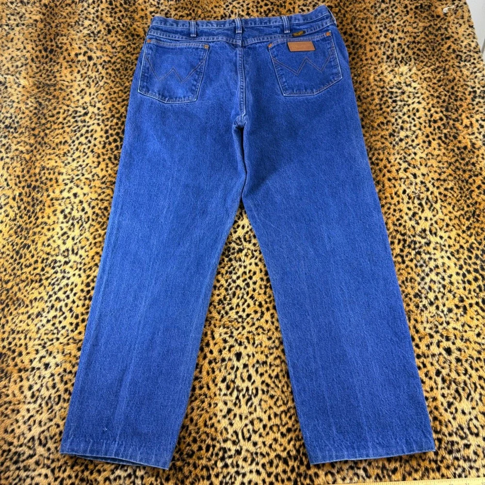 Vintage 80s Wrangler Cowboy Cut Denim Blue Jeans 31MWZPW 36x28 Made in USA